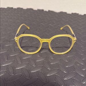 Vibrant Yellow Circular Glasses